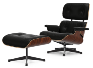 Eames Lounge Chair met Ottoman, Santos Palisander