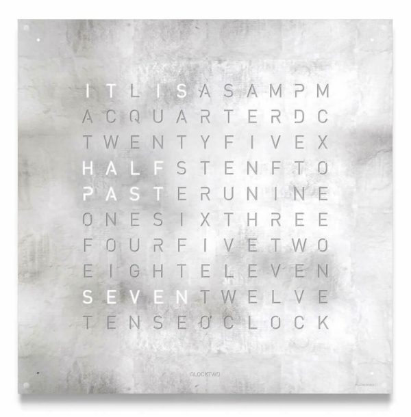 Qlocktwo klok Creators Edition Platinum